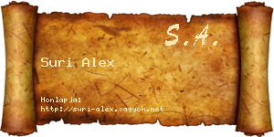 Suri Alex névjegykártya