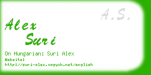 alex suri business card